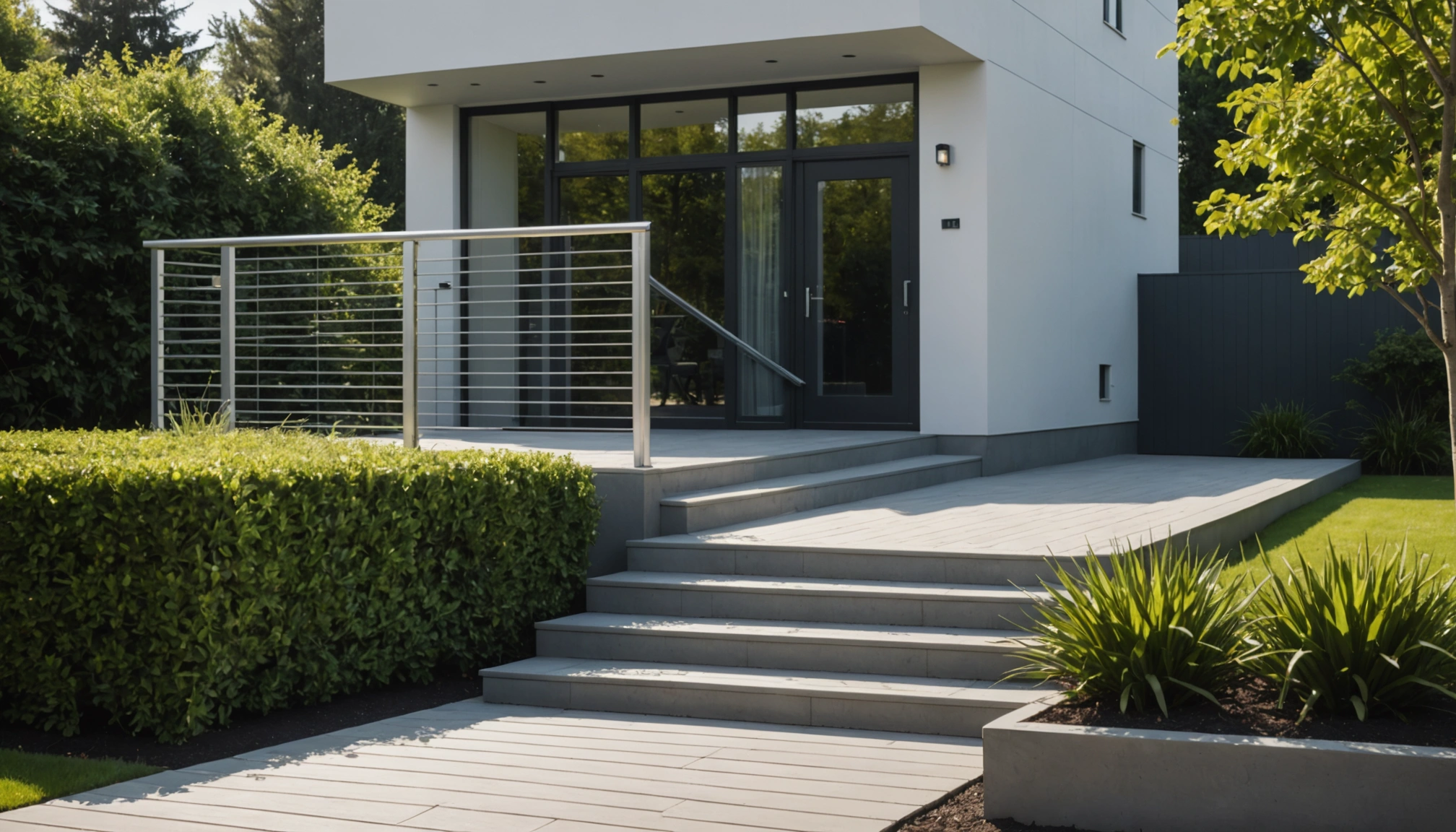 rampe escalier aluminium extérieur