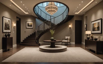 Un escalier grandiose : l’art au service de vos murs élégants