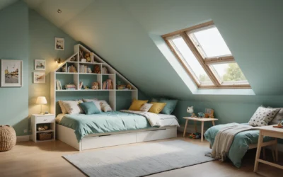 Une chambre d’enfant sous toiture inclinée: astuces et inspirations déco pratiques